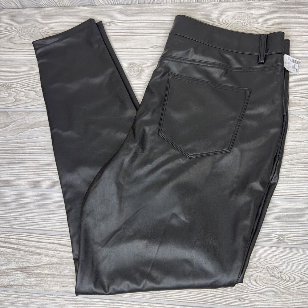 Maurices RTV Perfect Faux Leather Skinny High Rise Pant Women's 18 Reg Black NWT